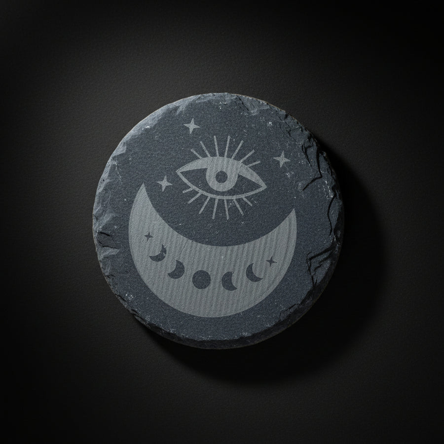 Mal de Ojo & Moon Slate Altar Tile