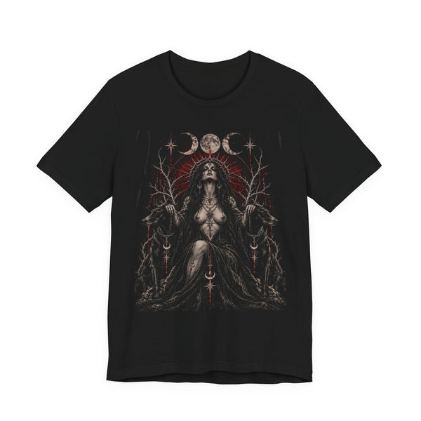 Gothic Priestess & Hounds — Occult Moon Tee