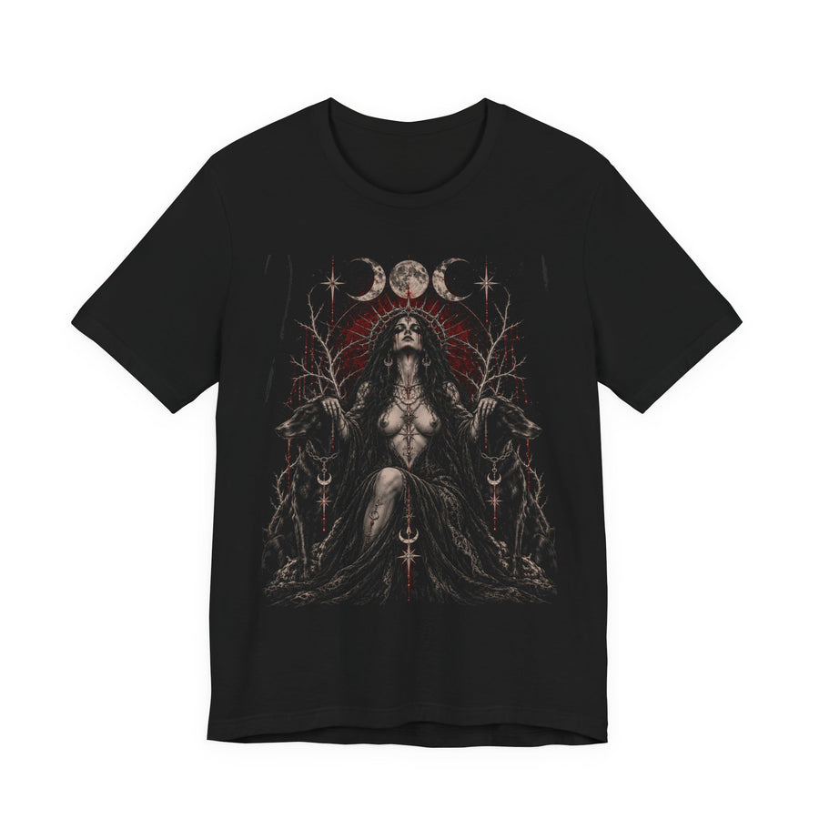 Gothic Priestess & Hounds — Occult Moon Tee