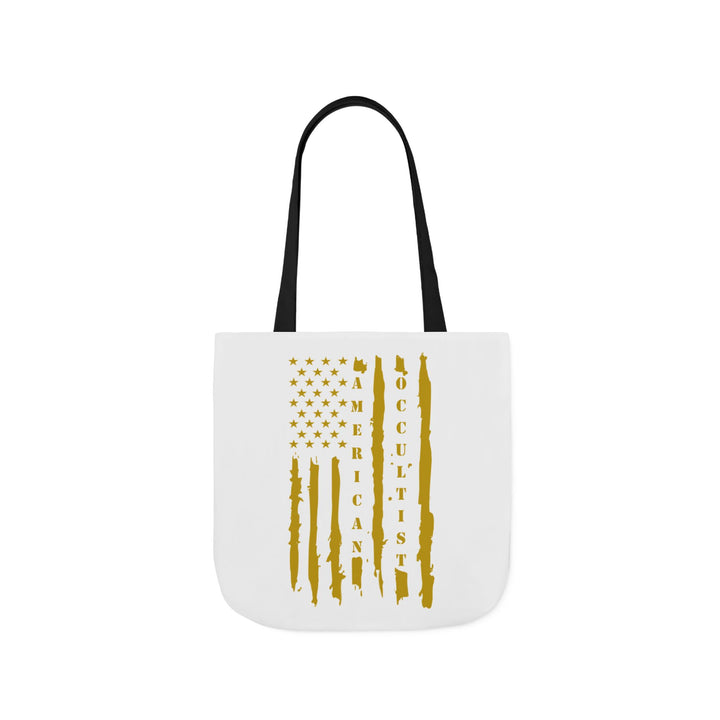 American Occultist Distressed Flag Canvas Tote