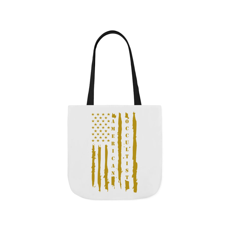 American Occultist Distressed Flag Canvas Tote