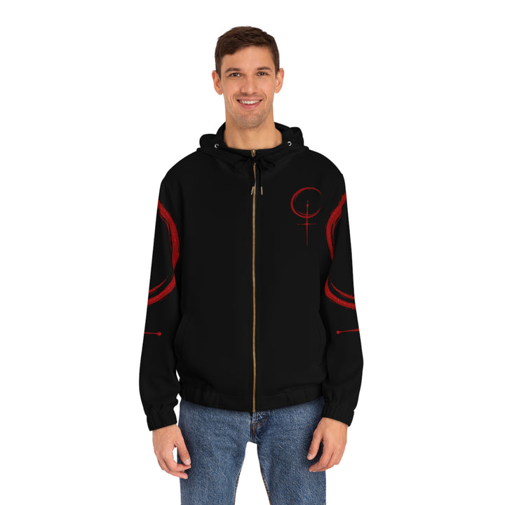 Lilith Beneath the Crimson Halo — Full-Zip Hoodie
