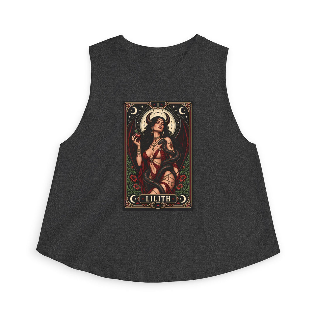 Lilith — Crimson Serpent Crop Top