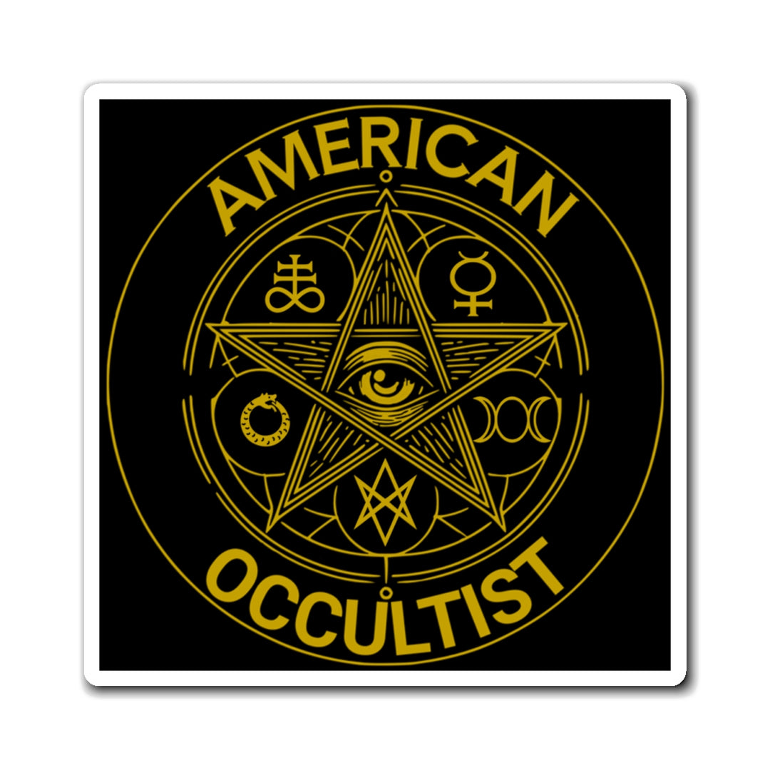 American Occultist Gold Sigil Magnet
