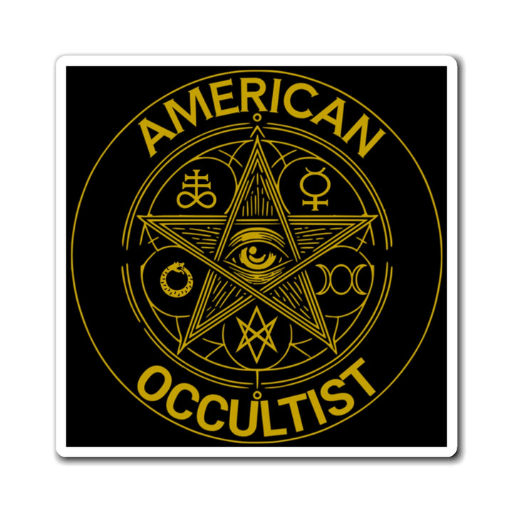 American Occultist Gold Sigil Magnet