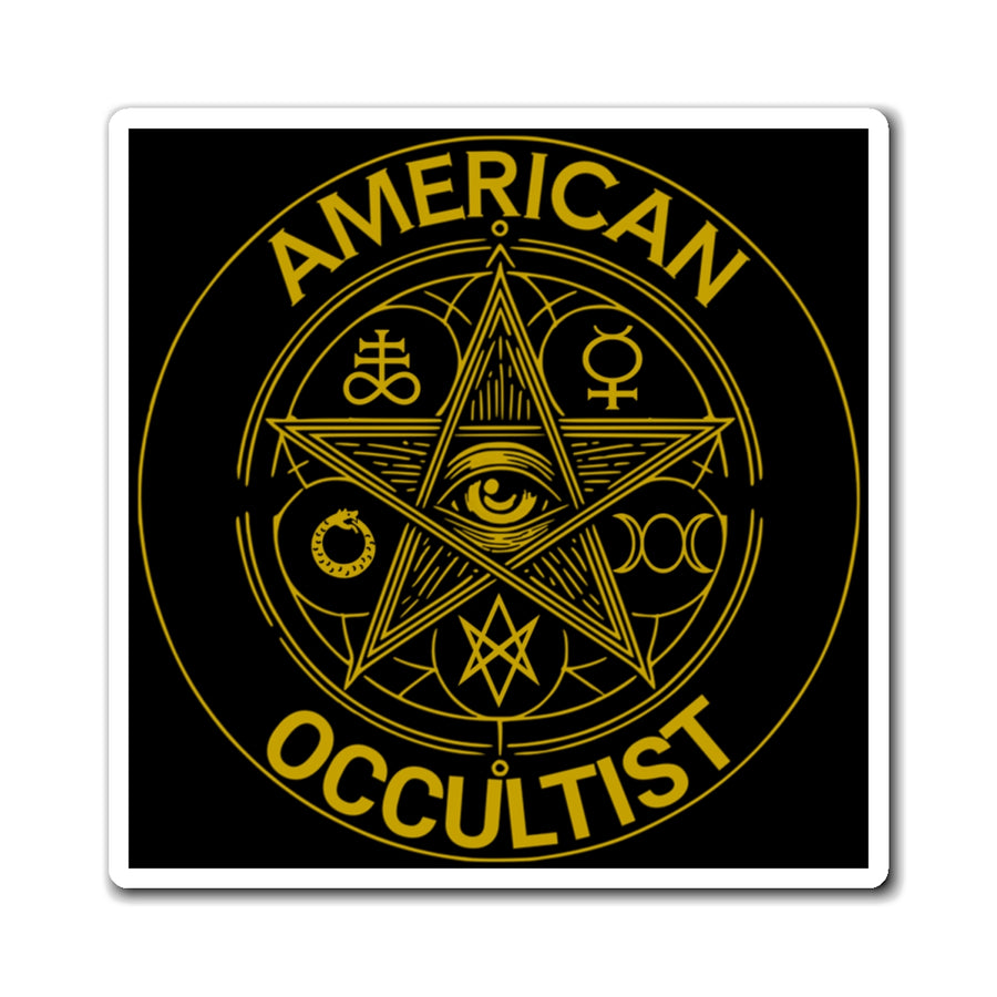 American Occultist Gold Sigil Magnet