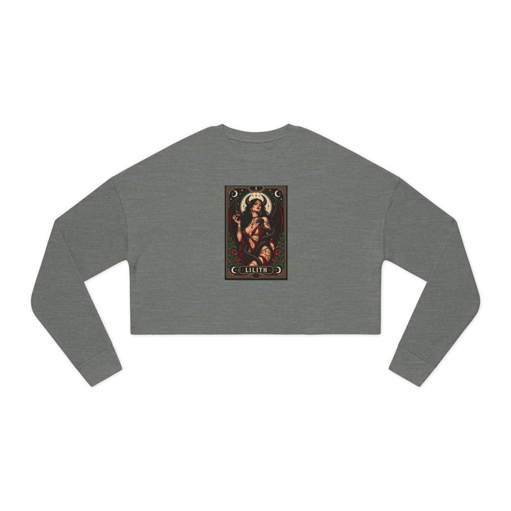 Lilith — Crimson Serpent Cropped Sweatshirt