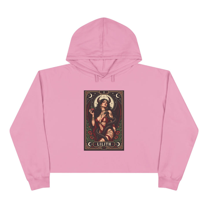 Lilith — Crimson Serpent Crop Hoodie