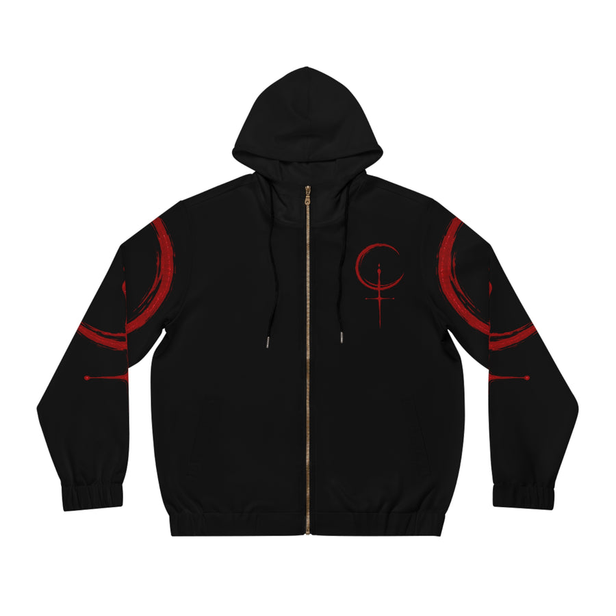 Lilith Beneath the Crimson Halo — Full-Zip Hoodie