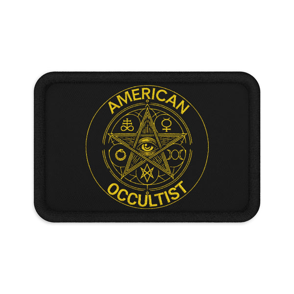 American Occultist Gold Sigil Embroidered Patch