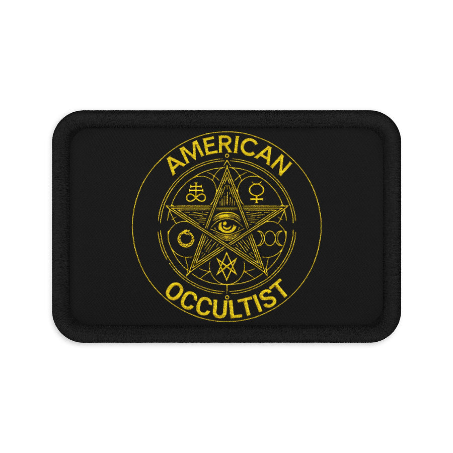 American Occultist Gold Sigil Embroidered Patch