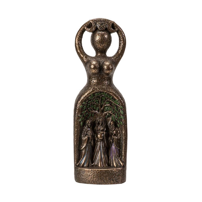 Maiden Mother and Crone statue side view