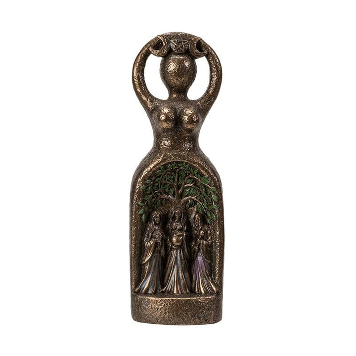 Maiden Mother and Crone statue side view