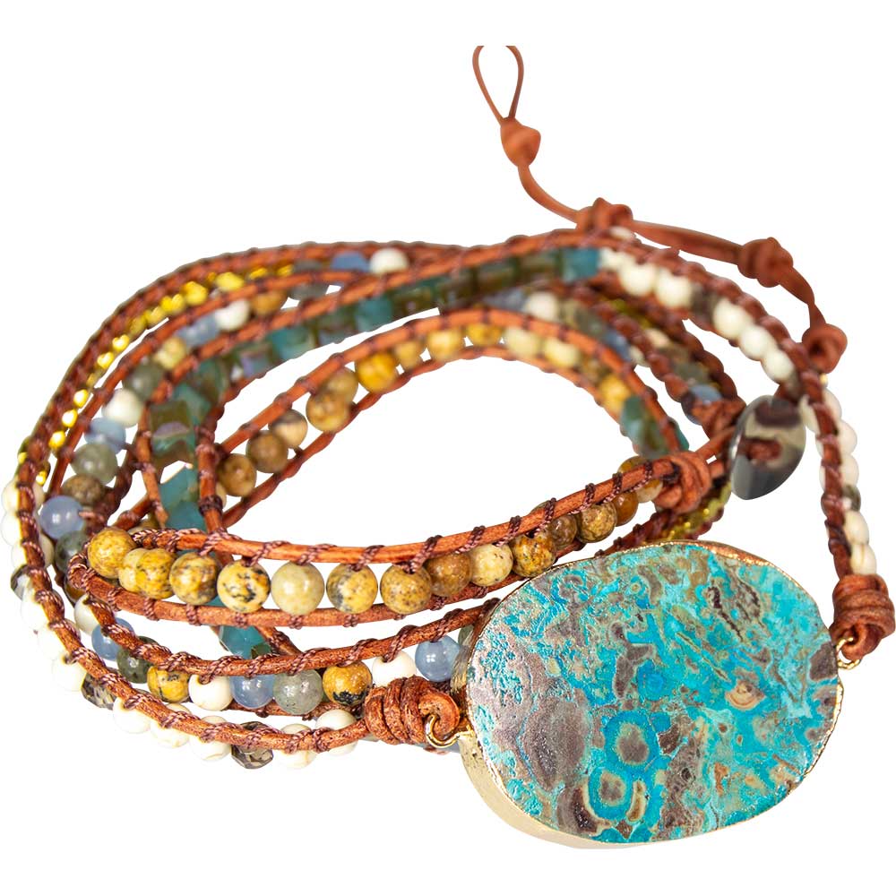 Ocean jasper accent bracelet front view