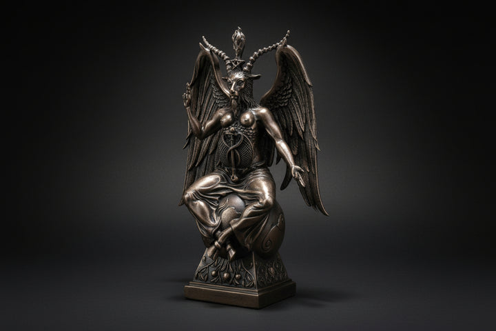 Bronze Baphomet Statue – Sovereignty & Shadow Altar Figure