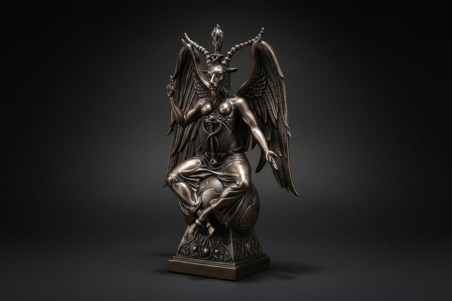 Bronze Baphomet Statue – Sovereignty & Shadow Altar Figure