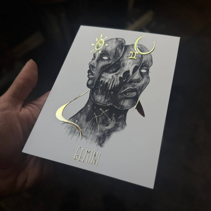 Zodiac Gold Foil Print Set - Full Pack of 12
