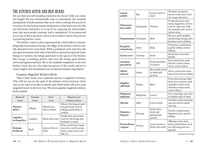 Magickal Herbs book interior page view 1