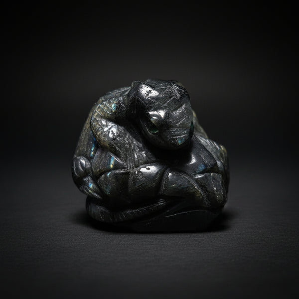 Labradorite Lizard Carving