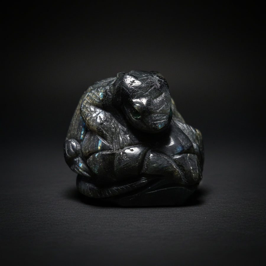 Labradorite Lizard Carving