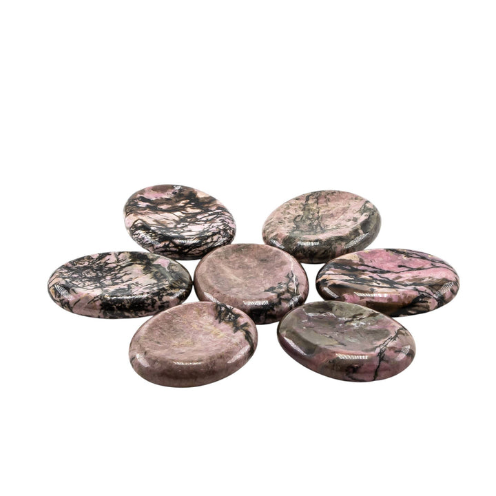 Rhodonite Worry Stone – Polished Thumb Stone