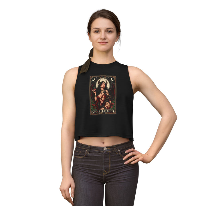 Lilith — Crimson Serpent Crop Top