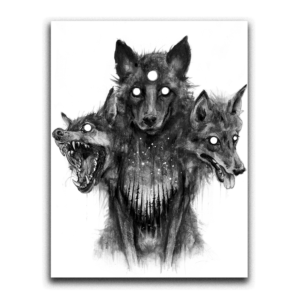 Hounds of Hades Cerberus giclée print by Brian Serway