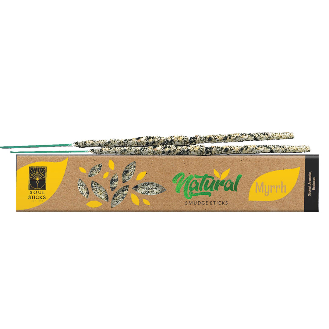 Myrrh natural incense smudge sticks package