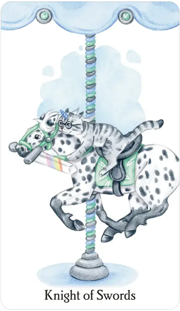 Caticorn Tarot card artwork view 4