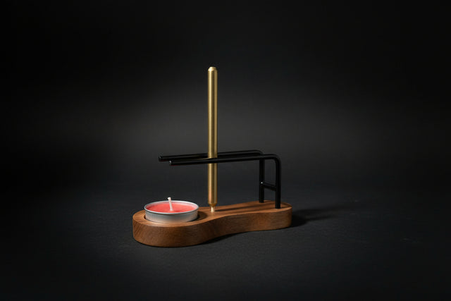 3-in-1 Wooden Sage Burner, Candle Holder & Incense Burner