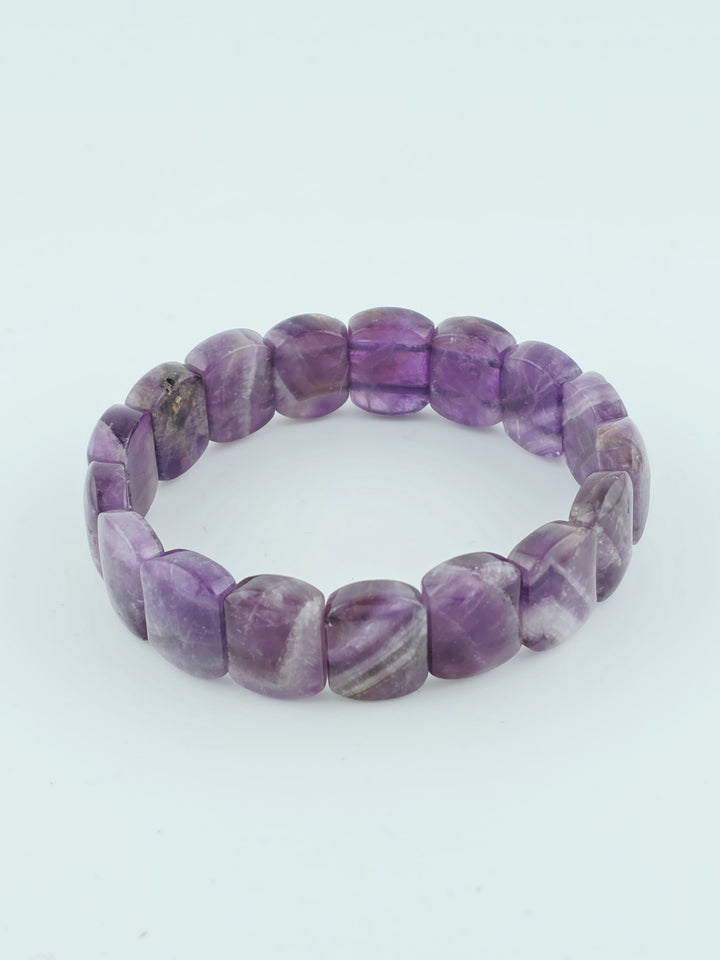 Amethyst Beaded Bangle Bracelet