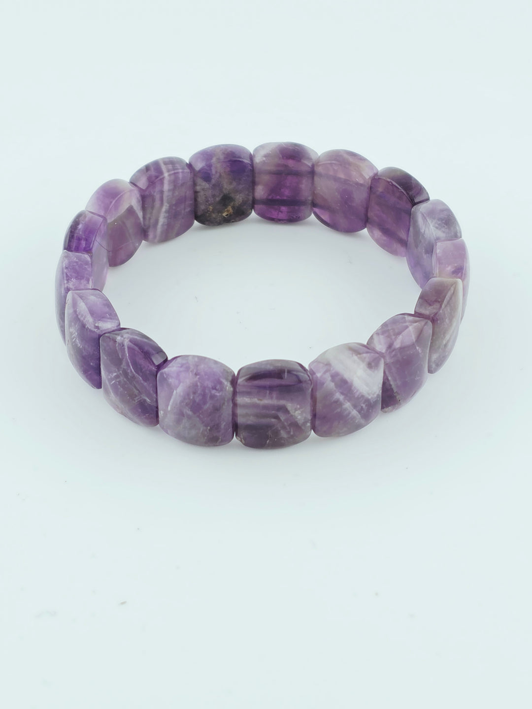 Amethyst Beaded Bangle Bracelet