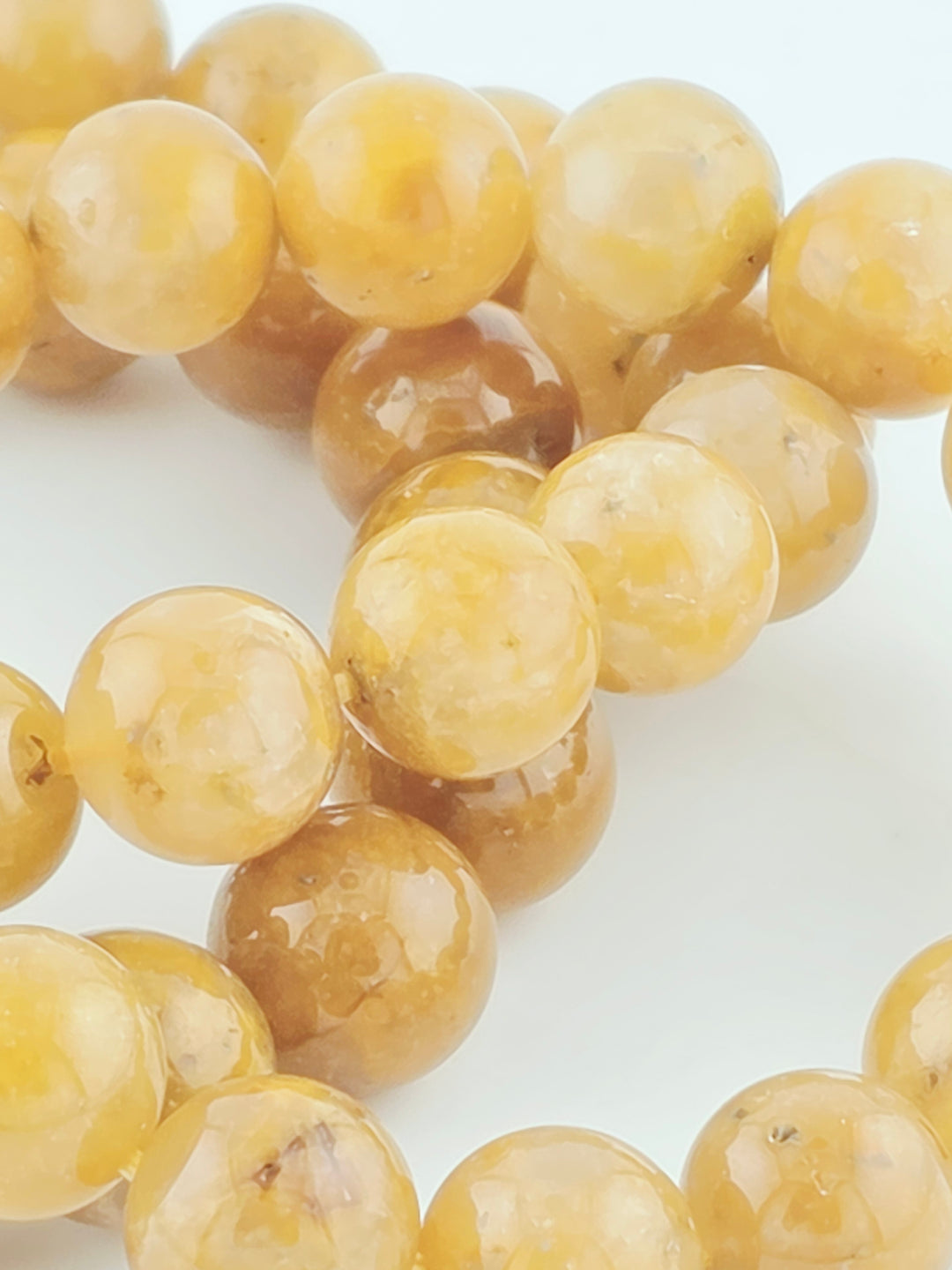 Additional photograph of the Yellow Rabbit Fur beaded bracelet