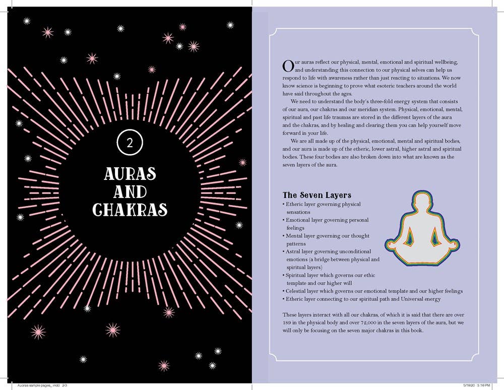 In Focus Auras interior page explaining aura layers