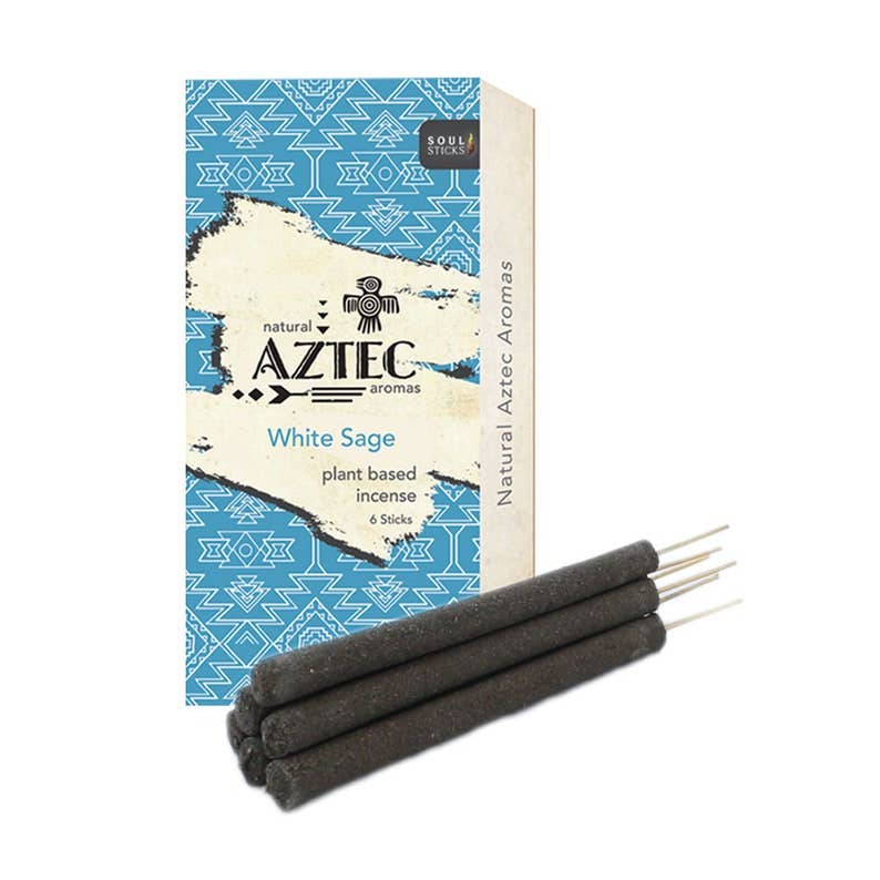 AZTEC white sage plant-based incense package front view