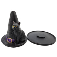 Witches Hat Cat Incense Burner