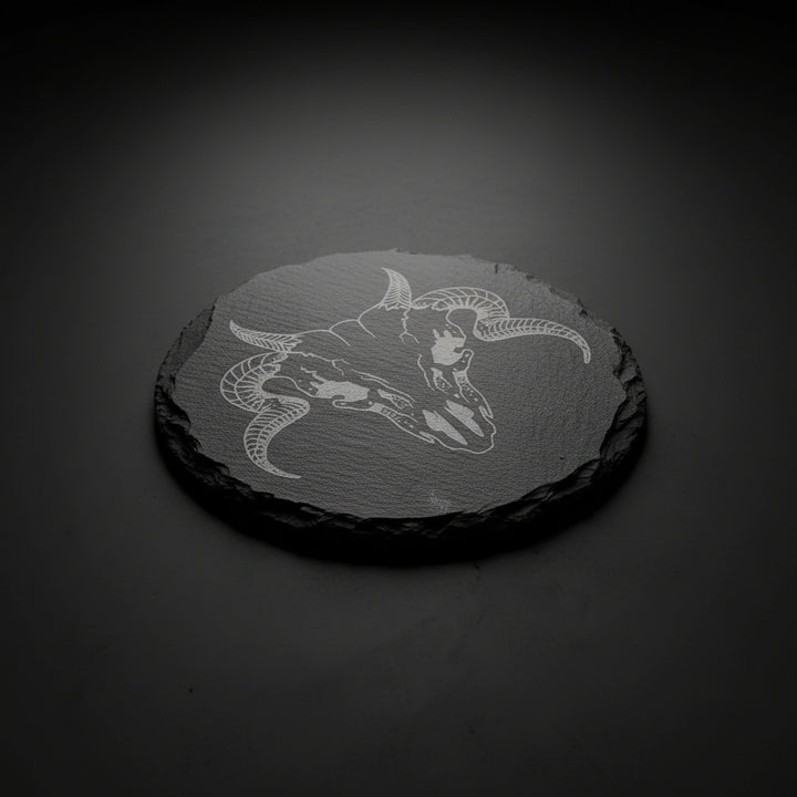 Ram Skull Slate Altar Tile
