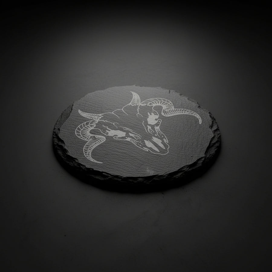 Ram Skull Slate Altar Tile