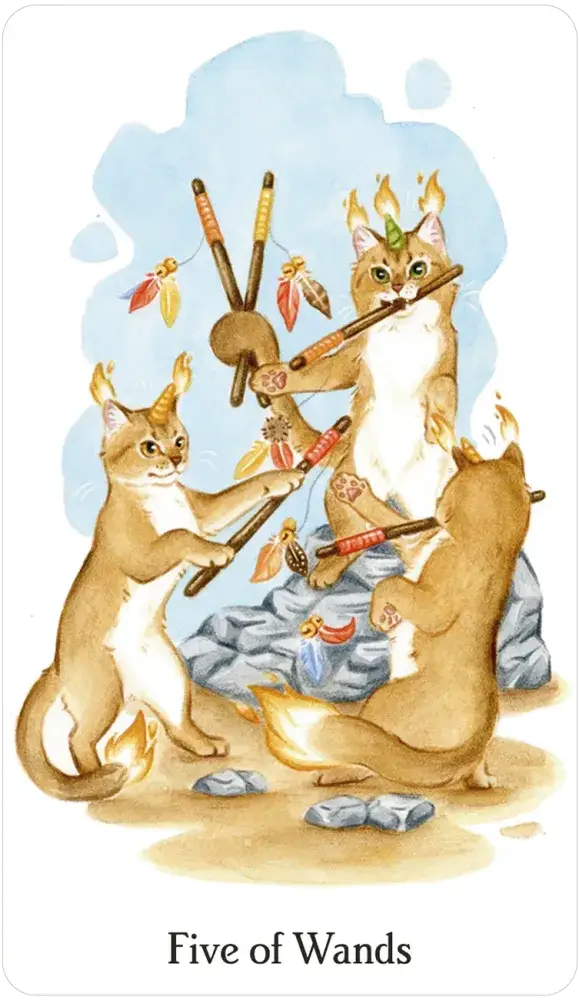 Caticorn Tarot card artwork view 1