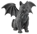 Winged cat gargoyle statue