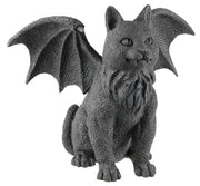 Winged cat gargoyle statue
