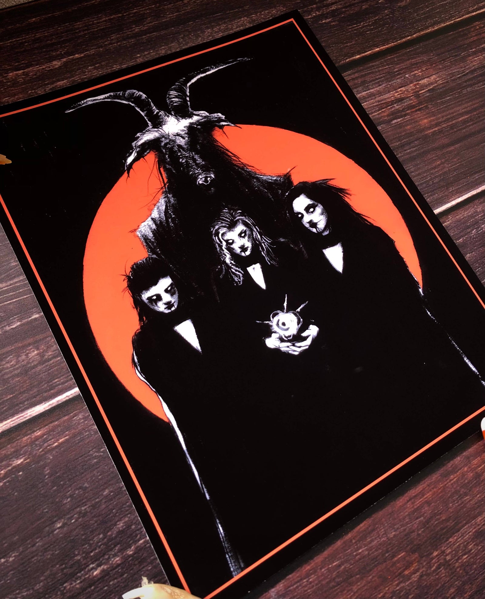 Devil's Night art print shown framed