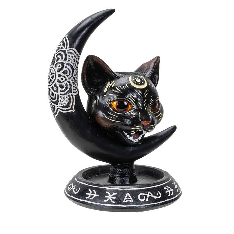 Black cat backflow burner shown from the side