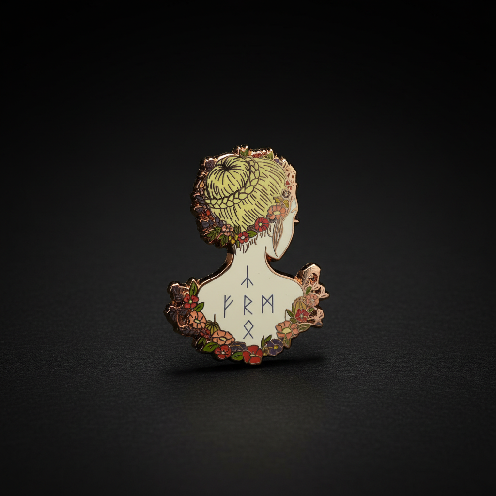 May Queen rune enamel pin