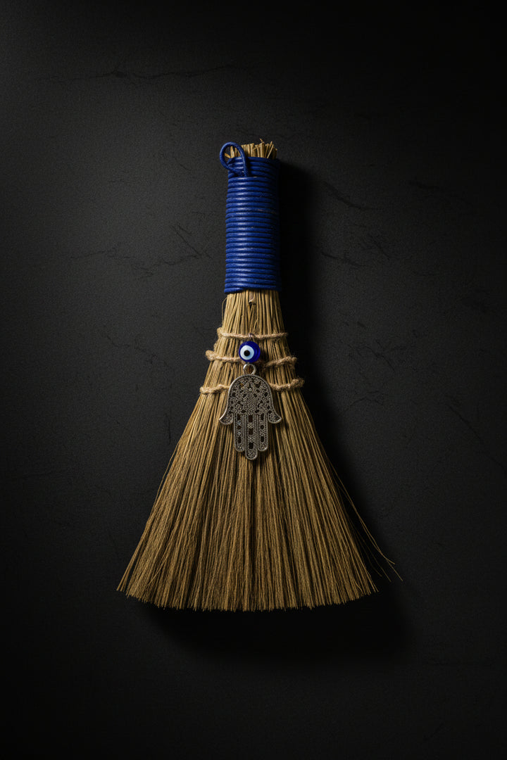 Evil Eye and Hamsa Decorative Broom