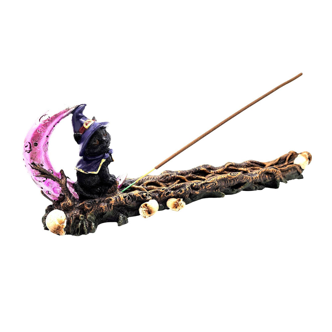 Magical cat incense burner detail