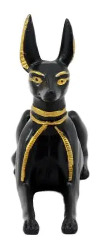 Small Egyptian Anubis statue side view