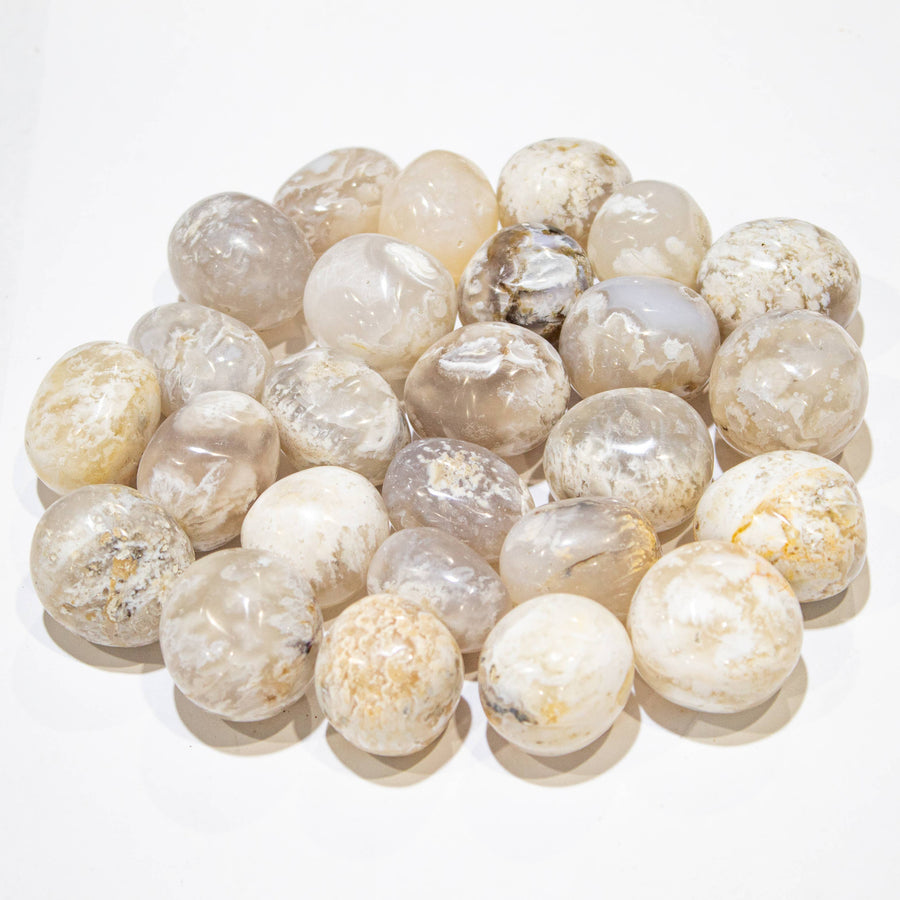 Snow Agate Tumbled Stone