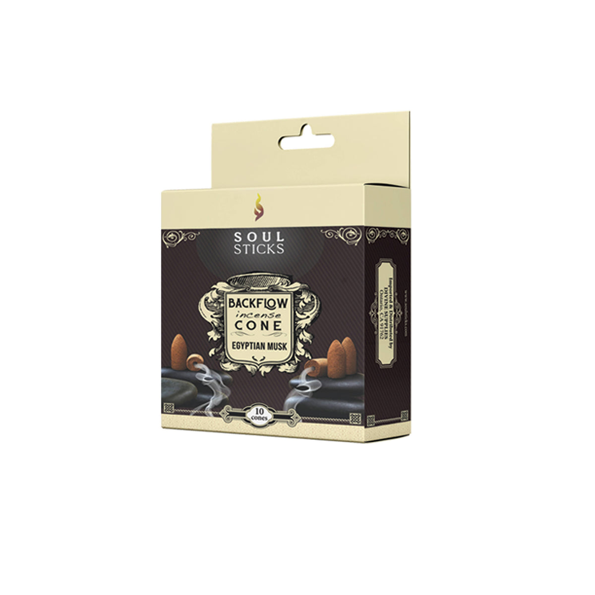 Soul Sticks Egyptian Musk backflow incense cones package