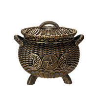 Wicker Triple Moon Cauldron